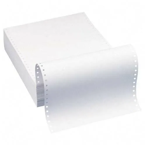 Single continuous computer paper sheet with side perforation