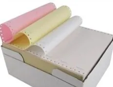 White fanfold continuous paper stack for line and dot matrix printers